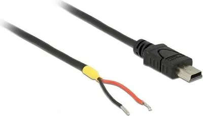 Produktbild von DeLOCK 85251, 0,1 m, Mini-USB B, USB 2.0, Männlich/Männlich, Schwarz