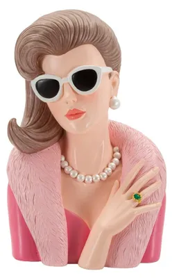 Zdjęcie produktu dla o Ferretti Figurka Paryżanka 18x12x28 cm różowa