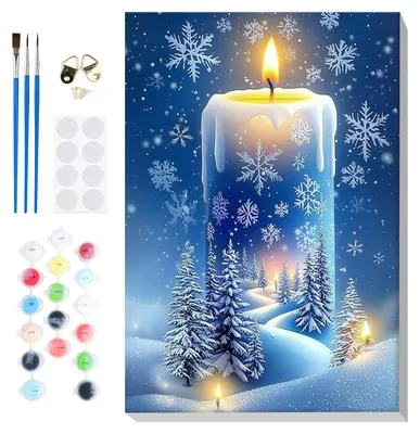 Malen nach Zahlen Set für Erwachsene mit Rahmen, Acrylfarben