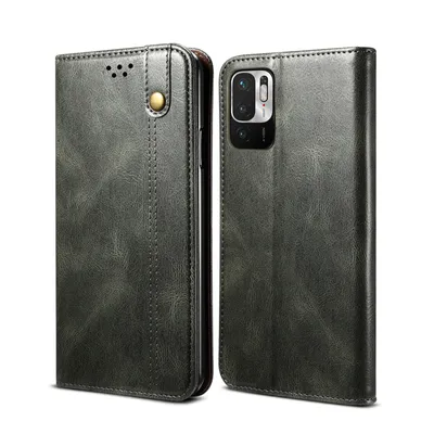 Immagine prodotto di Custodia per Xiaomi Redmi Note 10 5G, portafoglio in pelle flip case con funzione stand verde