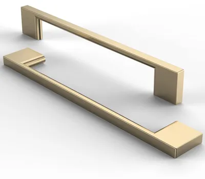Möbelgriffe 10er-Set, gebürstetes Messing, 160 mm Lochabstand