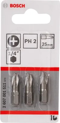 Produktbild von Schrauberbit Extra-Hart PH 2, 25 mm, 3er-Pack