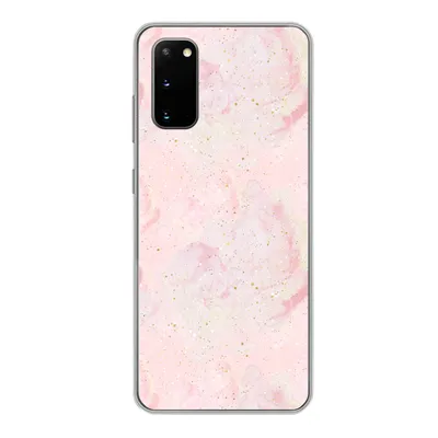 Produktbild von MuchoWow® Handyhülle Schutzhülle Hülle für Samsung Galaxy S20 Marmor - Rosa - Glitter - Gold - Muster Silikon Softcase Handy Hülle - Bild