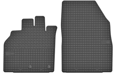 Image de Tapis avant en caoutchouc pour Renault Scenic III / Scenic II 2009-2016 / 2003-2009 (monospace) – 2 pièces, noirs, sur mesure