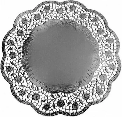 Produktbild von 40x Deko-Tortenspitzen rund silber Ø 32 cm