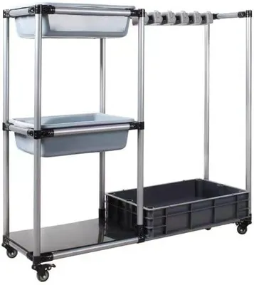 Produktbild von 4 stabile Lenkrollen mit Bremse und Gewindevorbau, M8 x 25 mm, für Möbel und Wagen, Tragkraft 300 kg