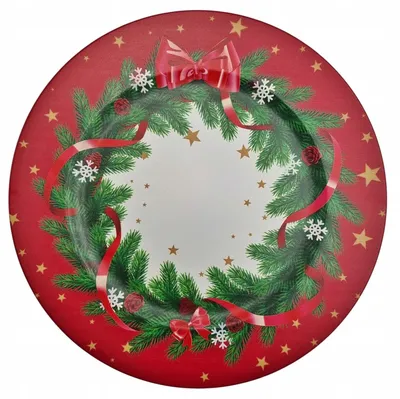 Produktbild von Madex Weihnachtlicher Plastik Unterteller Teller Weihnachten Dekoration