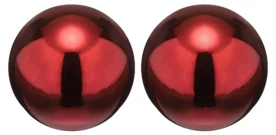 Gazing Globe 51 mm, Rubinrot, 2 Stück – polierte Edelstahl-Spiegelkugel