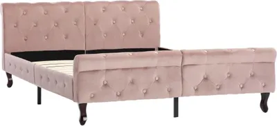 Produktbild von vidaXL Bettgestell Rosa Samt 140x200 cm