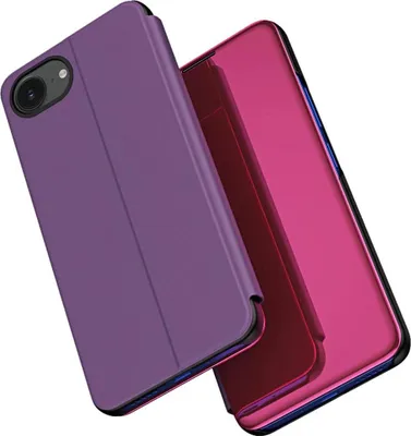 Produktbild von Clear View Case für iPhone 16e mit Flip Cover - Rosa