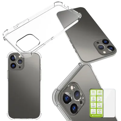 Image de Étui de protection en silicone + verre H9 pour Apple iPhone 13 Pro Max