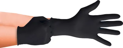 Produktbild von INTCO Synguard Nitrile Exam Gloves Powder Free BLACK VPE: 100 pcs: M Größe: M