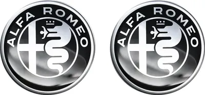 Produktbild von Alfa Romeo 3D Aufkleber Offizielle Logos Schwarz, Durchmesser 12 mm, 2 Stücke