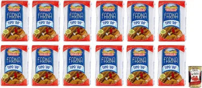 Produktbild von 10x Divella Farina di Grano Tenero W 170-190, Weichweizenmehl,Typ 00, 1Kg + Italian Gourmet Polpa di Pomodoro 400g Dose