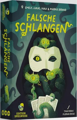 Produktbild von EDITION SPIELWIESE Falsche Schlangen, Gesellschaftsspiel, Strategisches Bluffspiel, Spannende Identitätsspiel-Dynamik, Perfekt für Familien- und Spieleabende, Für 3–6 Spieler ab 8 Jahren