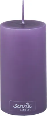 Produktbild von Sovie CANDLES Stumpenkerze in Aubergine Ø 50 mm x H 100 mm, Brenndauer 28 Std. - 12 Stück