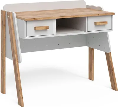 Obrázok produktu pre Stôl Vitalispa Malia Biely/remeselník 97 x 51 cm s 2 zásuvkami, Model 58372