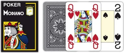Zdjęcie produktu dla Modiano Pokerkarten Schwarz 100% Plastik 4 Large Index