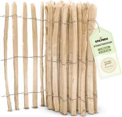 Produktbild von Englischer Staketenzaun Kastanie - Länge 5 Meter, Höhe 100 cm, Lattenabstand 4-6 cm