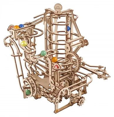 Image de Puzzle 3D, Marble Run Spiral, Ugears, bois, 266 pièces