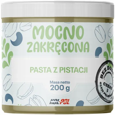 Zdjęcie produktu dla PASTA PISTACJOWA 100% Pistacji 200g Naturalna Krem pistacjowy Kol-Pol
