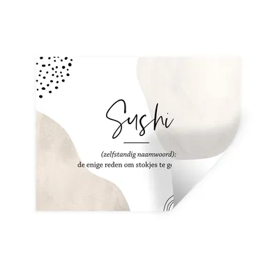 Produktbild von MuchoWow® Wandtattoo Wandsticker Wandaufkleber Sprichwörter - Sushi - Sushi definition - Zitate - Wörterbuch 80x60 cm Selbstklebend und Repositionierbar - Faltenfrei