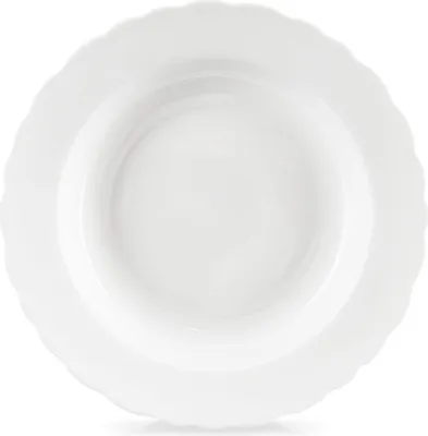 Produktbild von Orion Suppenteller Speiseteller Tiefteller aus Porzellan weiß MONA 24 cm 350 ml