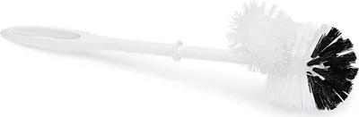 Zdjęcie produktu dla WC-Bürste mit Randreiniger 38 cm / PP-Borste / Ø ca. 75 mm / Schmutzzone schwarz