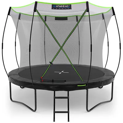 Produktbild von KINETIC SPORTS Trampolin Outdoor 'Ultimate Pro' Ø 244/305/366/427 cm – Gartentrampolin, Kindertrampolin mit Leiter, bis zu 160 kg