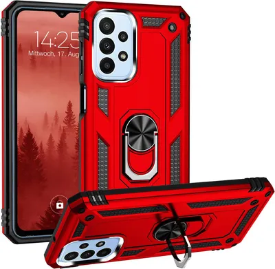Produktbild von Armor Outdoor Handyhülle für Samsung Galaxy A23 5G Handy Panzer Case Cover Schutzhülle Farbe: Rot
