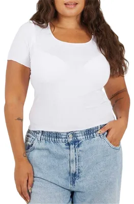Produktbild von Brave Soul - T-Shirt für Damen, Runder Auschnitt, Plus Schlank GT18196 (44 DE) (Weiß)