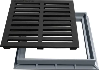 Produktbild von Marley Einlaufrost Gussrost + Rahmen 30x30cm für Einlaufschacht Hofablauf befahrbar