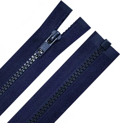 1 Reißverschluss Plastik-Kunststoff Profil 5mm 100 cm teilbar, Autolock, marineblau