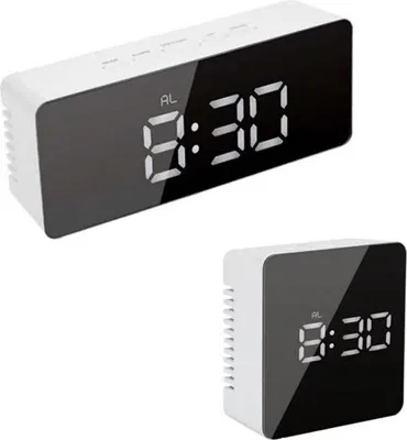 Produktbild von Kreativer Spiegelwecker LED-Uhr Schminkspiegelwecker Batteriebetrieb Dual-Use-Wecker für Schüler
