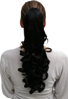 Produktbild von WIG ME UP Haarteil/Zopf, schwarz, gelockt NC-19-2