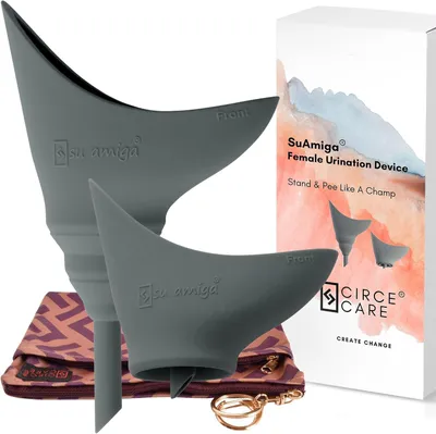Imagen del producto de Embudo urinario plegable para mujeres, reutilizable, ideal para viajes, camping y para mantener la higiene