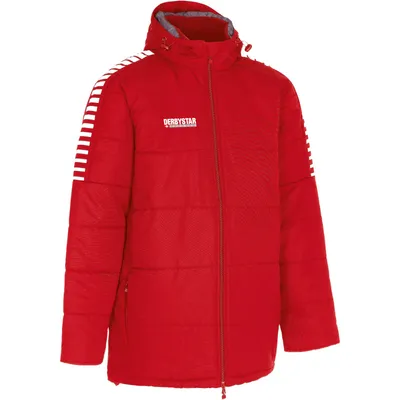 Produktbild von DERBYSTAR Hyper Stadionjacke, Gr.164, rot weiss