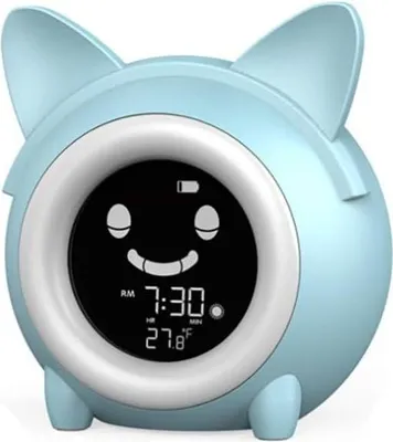 Produktbild von Kinderwecker, digitaler LCD-Weckwecker, Schlaftrainer mit 5-farbigem Nachtlicht und Timer für Kinder-Schlaftrainer, Kinder-Wecklicht für Jungen und Mädchen, Schlafzimmer, Nachttisch