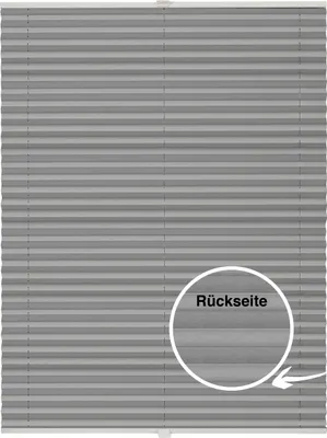 Produktbild von Thermo-Plissee auf Maß für Fenster zum Anschrauben in Glasleiste Farbe: Hellgrau, Größe: B): 81-90 cm, H): 151-200 cm