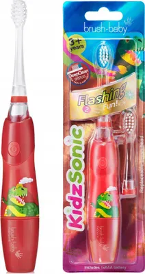 Obrázek produktu pro Brush-Baby Kidz Sonic Szczoteczka do zębów soniczna 3+ Dinozaur