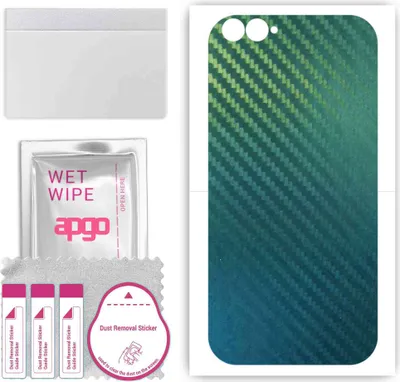 Produktbild von apgo Rückseite Schutzfolie, Skin, kompatibel mit Doogee X30, Hinten Displayschutzfolie aus Vinylfolie, kratzfest, einfache Montage - Kohlenstoff-Chamäleon CAKA1