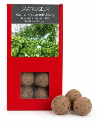 Produktbild von 8 Stück Saatkugeln Kräuter für Balkon, Garten und Küche