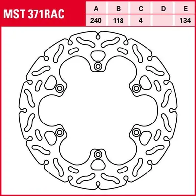 Produktbild von TRW Bremsscheibe Sportiv starr MST371RAC RM125