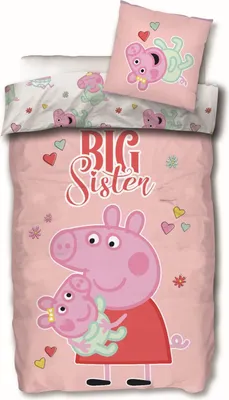 Produktbild von Peppa & Evie - Wende-Bettwäsche-Set, 135x200 & 80x80, Peppa Wutz Pig