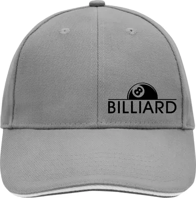 Produktbild von Huuraa Cappy Mütze Billard Snooker Dark Grey/White Baumwolle 6-Panel Kappe Geschenkidee