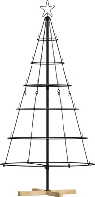 Obrázok produktu pre vidaXL Vianočná dekorácia so stojanom Čierna 154 cm Oceľ