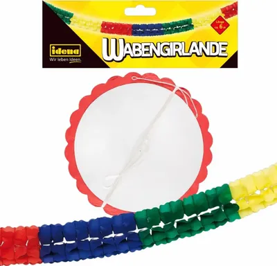Produktbild von Idena Wabengirlande 6m D17cmMix