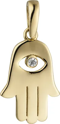 Produktbild von Anhänger Hand 333 Gold Gelbgold 1 Zirkonia Goldanhänger