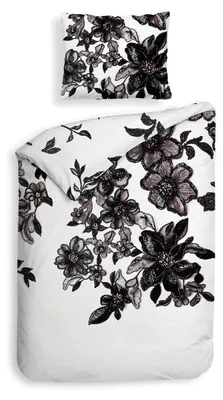 Productafbeelding van Heckettlane Dekbedovertrek Macey White 200x200-220 cm 100% Katoensatijn