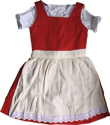 Produktbild von 3-tlg Kinder Dirndl Mädchendirndl dirndlbluse dirndlschürze kleid Rot, Größe:170